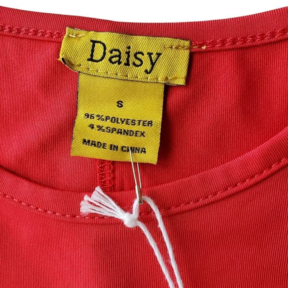 DAISY NWT Cherry Red High Neck Racerback Slit Sexy Maxi Dress BodyCon Size S - Picture 5 of 12